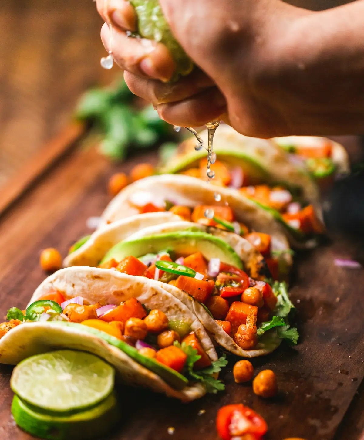 Loaded tacos with fresh toppings