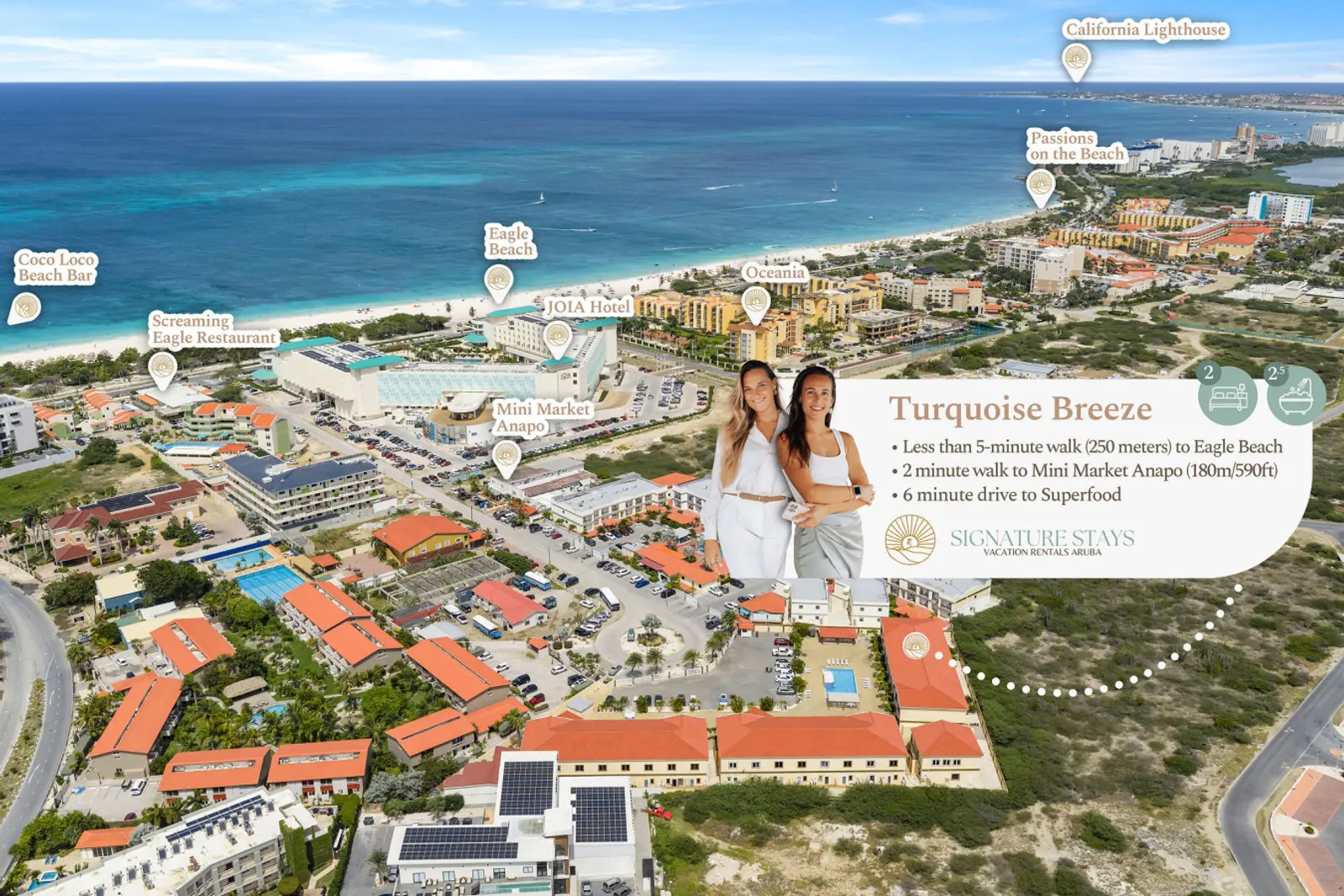 NEW 2BR <5 min to Eagle Beach - Turquoise Breeze Aruba X Signature Stays Aruba photo 2